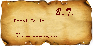 Borsi Tekla névjegykártya